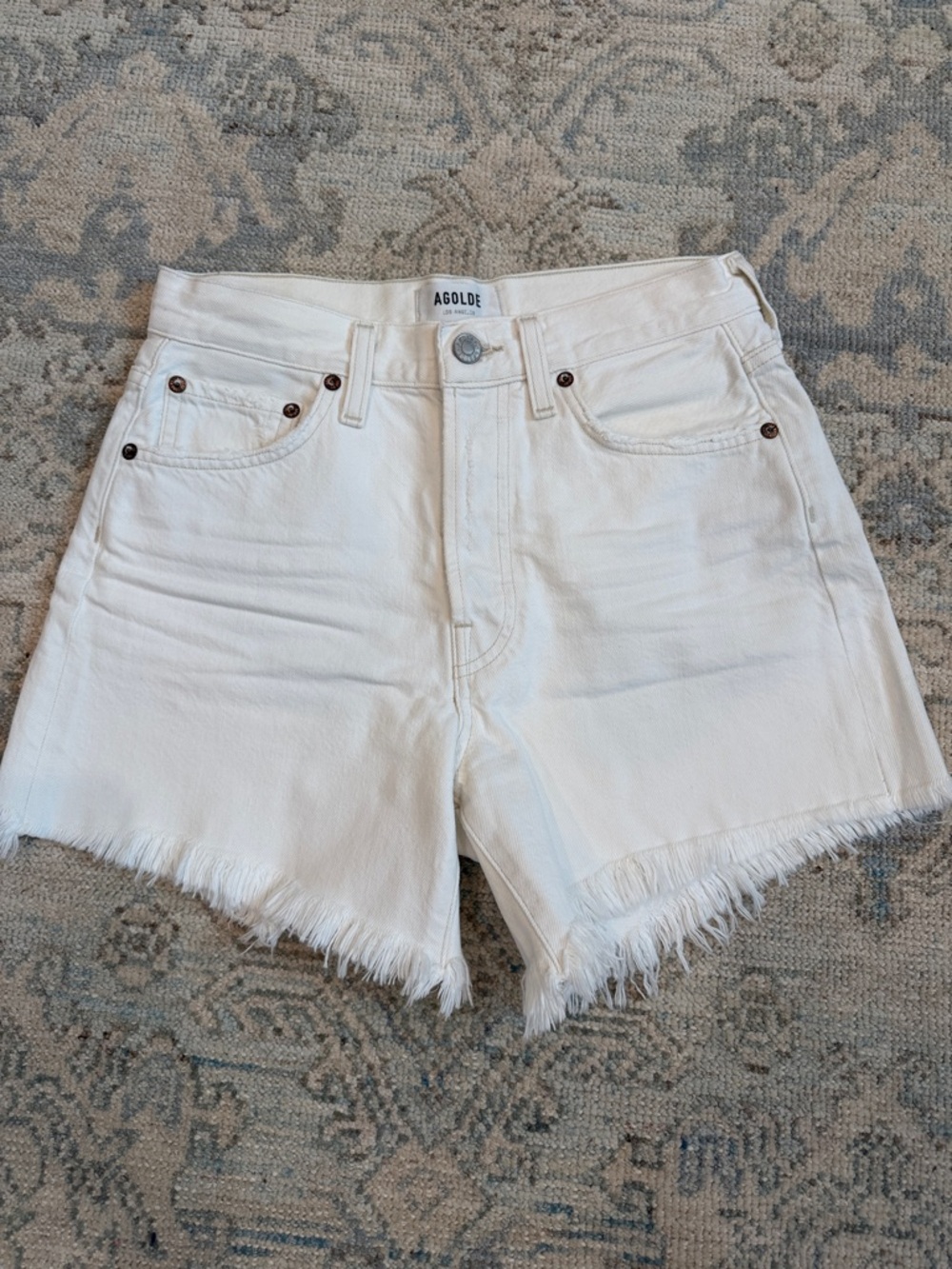 Agolde Parker Long Denim in Panna Cotta